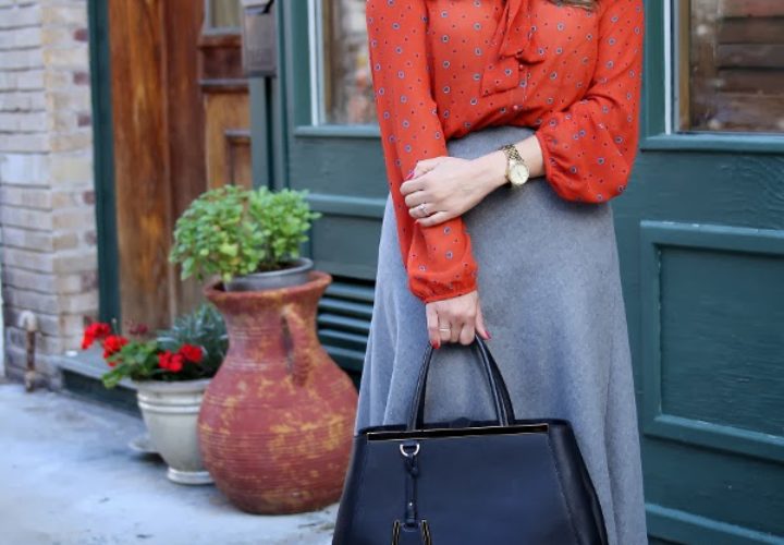 DUMBO :: Zara Skirt & Vintage Inspired Top