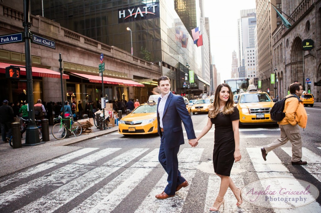 Engagement Photos; New York Engagement Photos; New York; Grand Central Engagement Photos; Zara Dress; Classic dress; What to wear to engagement photos; black dress; Wedding season; wedding engagement photos; ny fashion blogger