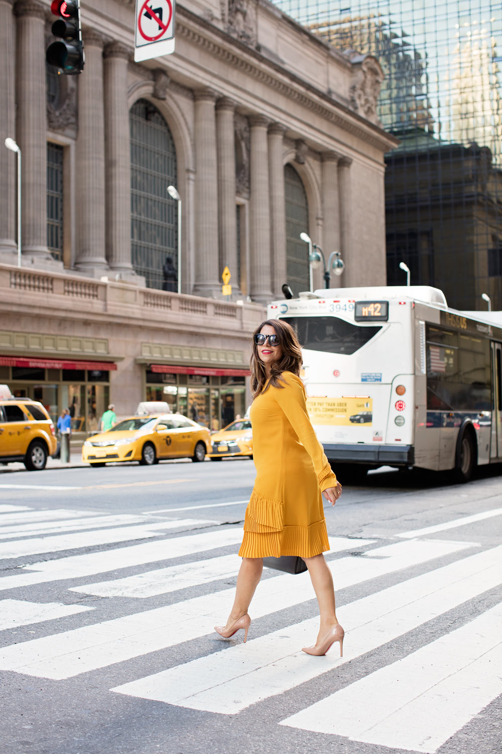 asos mustard dress workwear what to wear to work hire a mentor career contessa new york city fashion blogger nyc corporate catwalk fall fashion style blogger