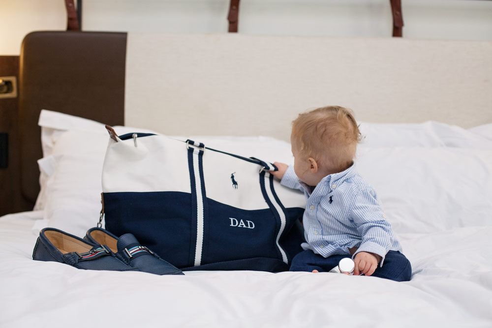 What to get your Husband for Father's Day Baby and Daddy Ralph Lauren Polo Duffle Bag